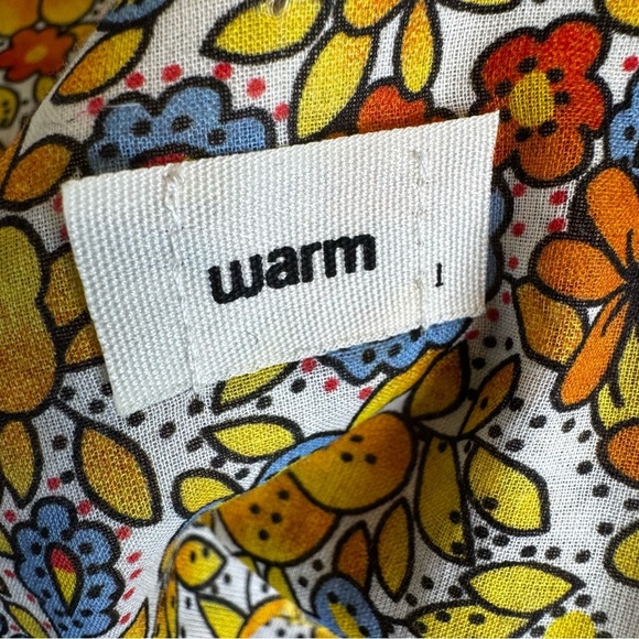 Warm NY Cotton Floral Print Long Sleeve Boho Peasant Blouse Top Size S - Picture 10 of 14